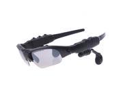 Black Sports Sunglasses with Bluetooth Headset for Cell Phone