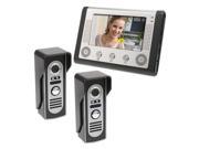 7 inch LCD Home Security Video Door Phone Intercom Kit 2 Cameras 1 Monitor Shipping By DHL