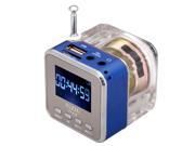 Mini Digital Portable Music MP3 4 Player Micro SD TF USB Disk Speaker FM Radio Blue