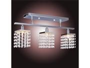 Crystal Chandelier with 3 Lights Lamp Ceiling Lighting Linear Design