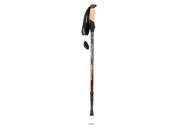 Adjustable Telescopic Anti shock Hiking Walking Stick Trekking Pole Alpenstock 3 Section Red