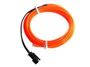 3M Orange Flexible Neon Light EL Wire Rope Tube with Controller