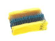 1280pcs 64 Values 1 ohm 10M ohm 1 4W Metal Film Resistors Assortment Kit Set