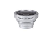 180 Degree Fisheye Macro Lens Magnetic Mount for iPhone 5S 5 Galaxy S4 S3 Note 3 HTC 2 in 1