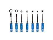7PCS Hex RC helicopter plane Car screw driver tool kit Blue