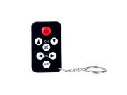 Mini Universal IR TV Remote Control 7 Keys with Keychain Black