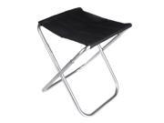 Portable Folding Aluminum Oxford Cloth Chair Outdoor Patio Fishing Camping with Carry Bag Black