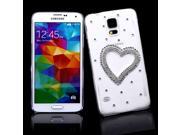 PC Hard Back Case Protective Shell Bling Diamond Rhinestone Crystal for Samsung Galaxy S5 i9600 Heart