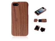 Natural Wood Walnut Hard Back Cover Case Shell for Apple iPhone 5 5s