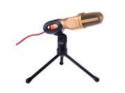 Mic Wired Condenser Microphone with Holder Clip for Chatting Singing Karaoke PC Laptop