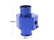 Water Temp Temperature Joint Pipe Sensor Gauge Radiator Hose Adapter 36mm Blue