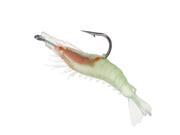 3Pcs 6cm 3g Artificial Fishing Lure Bionic Shrimp Prawn Soft Bait Fishing Tackle Noctilucent Luminous Lifelike with Hook