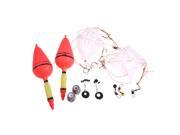 Silver Carp Fishing Float Bobber Sea Monster with Six Strong Explosion Hooks Two Fishing Tackle Sets with Box
