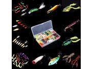105Pcs Artificial Fishing Lure Set Hard Soft Bait Minnow Spoon Two layer Fishing Tackle Box