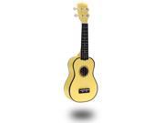 Homeland 21in Compact Ukelele Ukulele Basswood Soprano Acoustic Stringed Instrument 4 Strings Yellow
