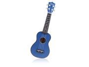 Homeland 21in Compact Ukelele Ukulele Basswood Soprano Acoustic Stringed Instrument 4 Strings Blue