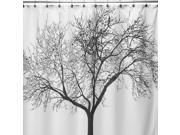 Big Black Tree Design 180 * 180cm Bathroom Waterproof Fabric Bath Shower Curtain 12 Ring Hooks