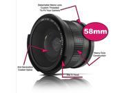 58 mm 0.35X Wide Fisheye Lens with Bag for Canon Nikon Sony Pentax 58mm DSLR Camera