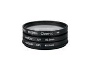 Andoer 40.5mm UV CPL Close Up 4 Circular Filter Kit Circular Polarizer Filter Macro Close Up Filter with Bag for Nikon Canon Pentax Sony DSLR Camera