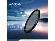 Andoer 37mm Digital Slim CPL Circular Polarizer Polarizing Glass Filter for Canon Nikon Sony DSLR Camera Lens
