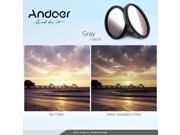 Andoer 62mm Circular Shape Graduated Neutral Density GND8 Graduated Gray Filter for Canon Nikon DSLR Camera