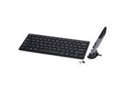 KKmoon® Portable Ultra Thin Light 2.4 GHz Wireless Keyboard with Adjustable DPI Optical Electrical Pen Mouse for Windows Android Linux Mac OS