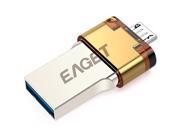 EAGET V80 64GB Encryption Metal Tablet PC USB Flash Drive USB3.0 OTG Smartphone Pen Drive Micro USB Portable Storage Memory