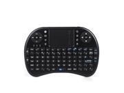 2.4G Mini Wireless QWERTY Keyboard Mouse Touchpad for PC Notebook Android TV Box HTPC Black