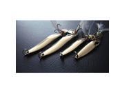 4pcs Metal Fishing Lure Hard Baits Sequins Spoon Noise Paillette with Feather Treble Hook 5 7 10 13g