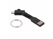 2 in 1 Micro USB Sync Data Charging Cable Key Chain for Android Smartphone Tablet PC Samsung HTC