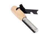 Portable Magnesium Rod Flint Stone Fire Starter with Wooden Handle Multi function Small Ruler for Outdoor Survival