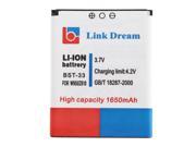 Link Dream 3.7V 1650mAh Rechargeable Li ion Battery High Capacity Replacement for SONY ERICSSON BST 33 W950 Z610 Z750a Z800i