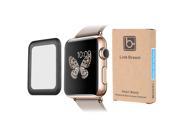 Link Dream Premium Tempered Glass Screen Protector Cover for 42mm Apple Watch iWatch Overall Protective Metal Frame 8 9H 0.2mm Thick High Transparency Anti scra