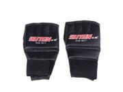 PU Leather Half Mitts Mitten MMA Muay Thai Training Punching Sparring Boxing Gloves White