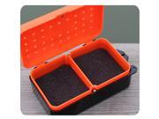 10 * 6 * 3.2cm Earthworm Worm Bait Lure Fishing Tackle Box 2 Compartments Plastic