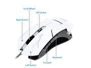 Warwolf 2400DPI Adjustable USB Wired 6D Gaming Mouse 6 Buttons Mice Colorful LED Lights for Laptop Desktop