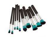 Professional 10pcs Makeup Brush Set Powder Foundation Brush Cosmetic Tools Blue Black