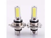 A Pair of H4 24W High Power Auto Vehicle COB LED Fog Daytime Running Light DRL Lamp White