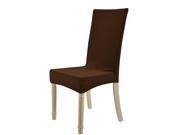 54cm High Quality Soft Polyester Spandex Chair Cover Slipcover Brown