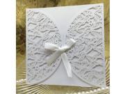 10Pcs Romantic Wedding Party Invitation Card Envelope Delicate Carved Butterlies Pattern
