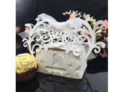 20pcs Romantic Mini DIY Candy Cookie Gift Box for Wedding Party with White Ribbon