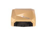 36W LED CCFL Nail Dryer Diamond Shaped Best Curing Lamp Machine for UV Gel Nail Polish Golden