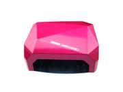 36W LED CCFL Nail Dryer Diamond Shaped Best Curing Lamp Machine for UV Gel Nail Polish Rose