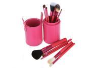 New 12pcs Professional Makeup Brush Set Cosmetic Brush Kit Makeup Tool with Cup Leather Holder Case Rose