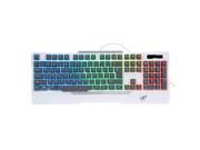 Warwolf Steel Shaft Semi Mechanical USB Wired LED Colorful Rainbow Backlight Water Resistant Gaming Keyboard for Laptop Desktop
