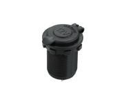 Black Waterproof 12V Accessory Power Socket Car Motorcycle Cigarette Lighter Power Plug for Motorcycle Boat Tractor Car