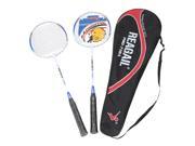 2Pcs Training Badminton Racket Racquet with Carry Bag Sport Equipment Durable Lightweight Aluminium Alloy