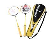 2Pcs Training Badminton Racket Racquet with Carry Bag Sport Equipment Durable Lightweight