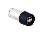 Dual USB 2 Port Car Charger 2.4A Cigarette Socket For iphone For Samsung with Safety Hammer Dark Blue