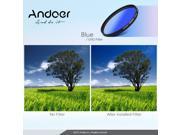 Andoer Professional GND Graduated Blue 58mm Filter Graduated Neutral Density Filter for Canon Nikon DSLR 58mm Camera Lens